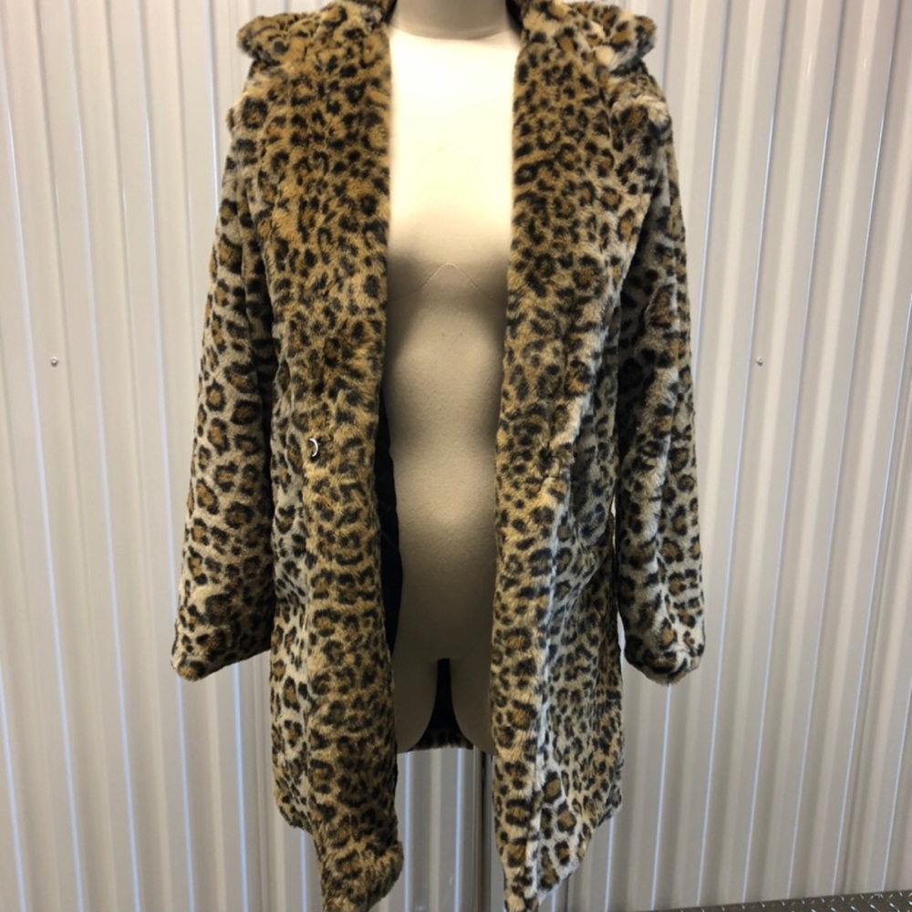 NWT I.AM.GIA Stefani Leopard Faux Fur Coat